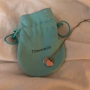 tiffany & co pink heart necklace